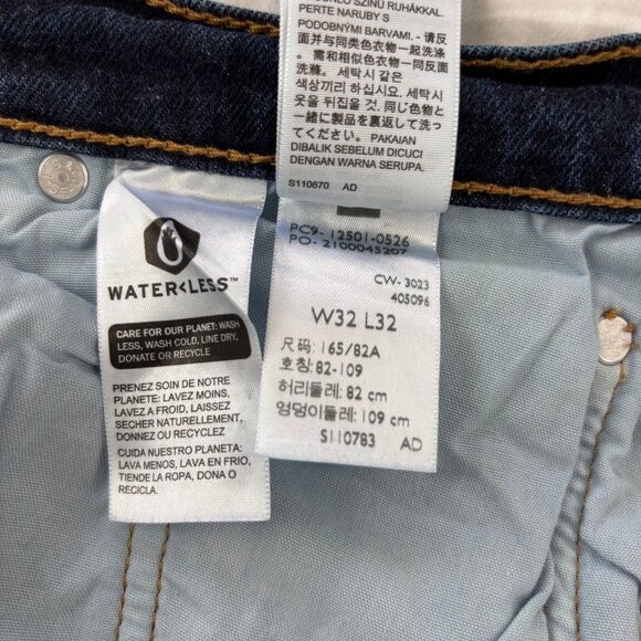 Levi Women's 501 Dark Wash High-Rise Straight Leg Denim Jeans Size 32 x 32 - Picture 15 of 16